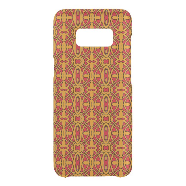 Orange & Red Hand Drawn Pattern Uncommon Samsung Galaxy Case (Back)
