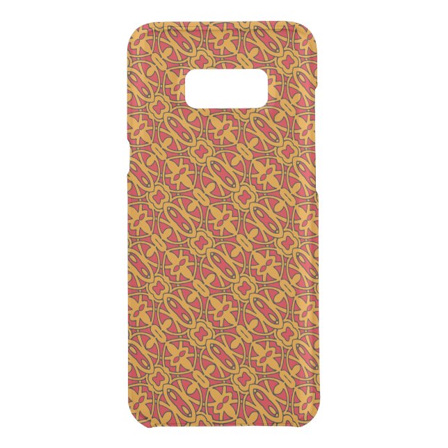 Orange & Red Hand Drawn Pattern Uncommon Samsung Galaxy Case (Back)