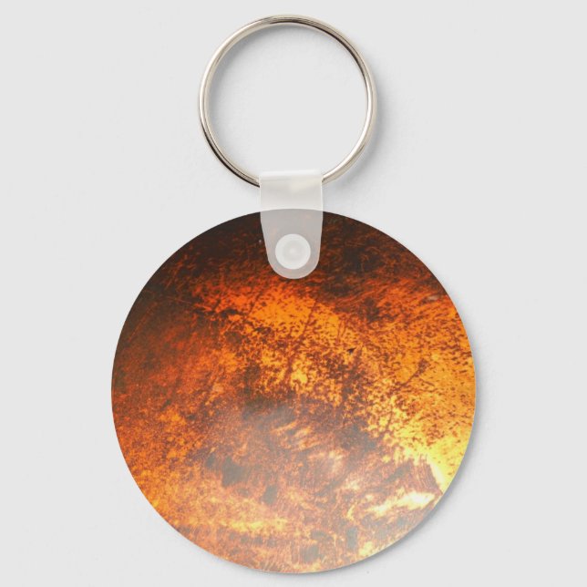 Orange & red Junk Yard vintage Truck Keychain (Front)