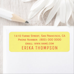 Orange red letters on pale yellow label
