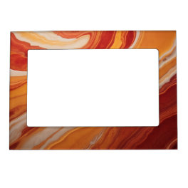 Orange & Red Marbleized Magnetic Frame