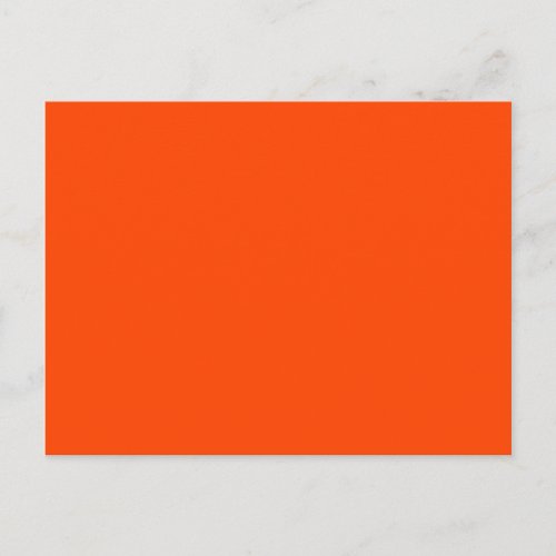 Orange Red Modern Minimalist Blank Postcard