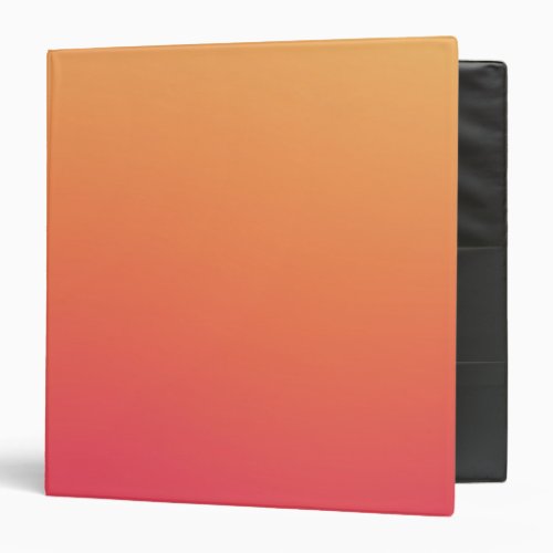 Orange Red Ombre Gradient Blur Abstract Design 3 Ring Binder