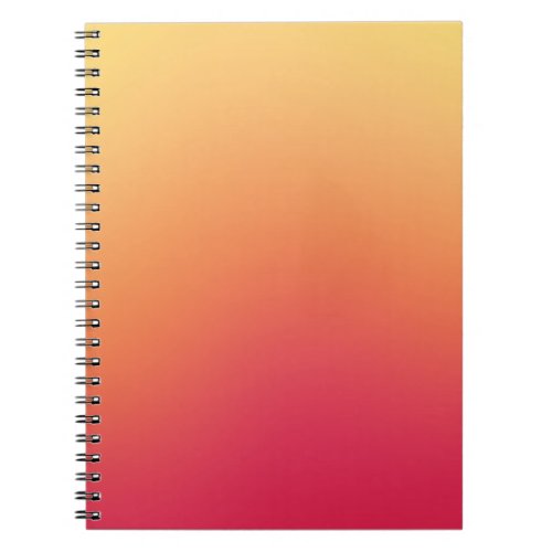 Orange Red Ombre Gradient Blur Abstract Design Notebook