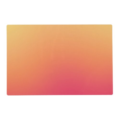Orange Red Ombre Gradient Blur Abstract Design Placemat