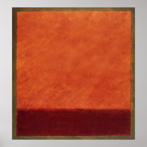 orange, red on green poster | Zazzle