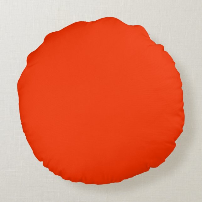 orange red plain solid color pillow (Back)