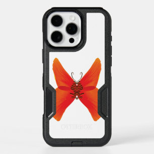 Orange Red Poppy Butterfly with Your Name iPhone 16 Pro Max Case