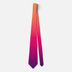 Orange Red Purple Color Neck Tie