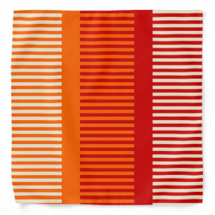 Orange Red Stripes Bandana