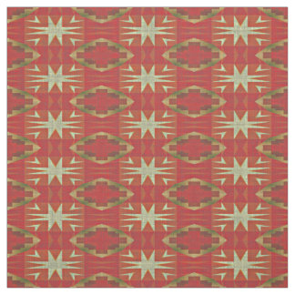 Orange Red Taupe Beige Khaki Brown Ethnic Look Fabric