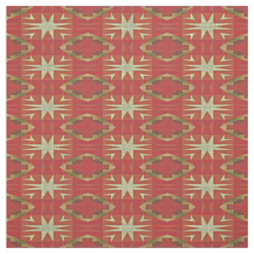 Orange Red Taupe Beige Khaki Brown Ethnic Look Fabric