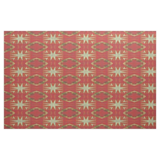 Orange Red Taupe Beige Khaki Brown Ethnic Look Fabric