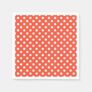 Orange, Red, terracotta polka dot Napkins