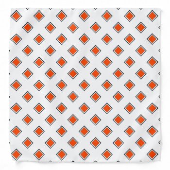 Orange Red Top One Color Bandana by Kullaz at Zazzle