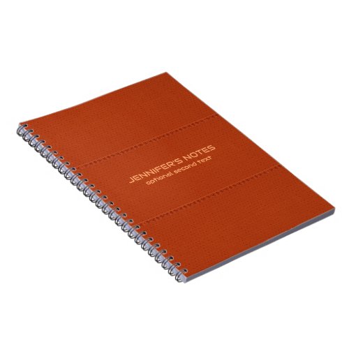 Orange red vintage leather texture notebook