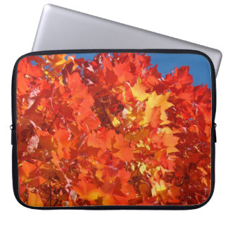 Orange Red Yellow Autumn Leaves Laptop Sleeves