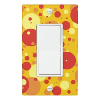 Orange-red-yellow Dotted Light Switch by ForEverProud at Zazzle