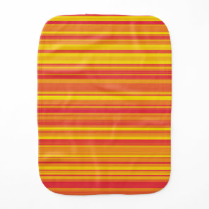 Orange Red Yellow Stripes Baby Burp Cloth