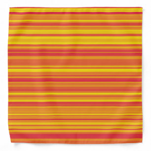 Orange Red Yellow Stripes Bandana