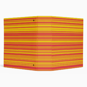Orange Red Yellow Stripes Binder
