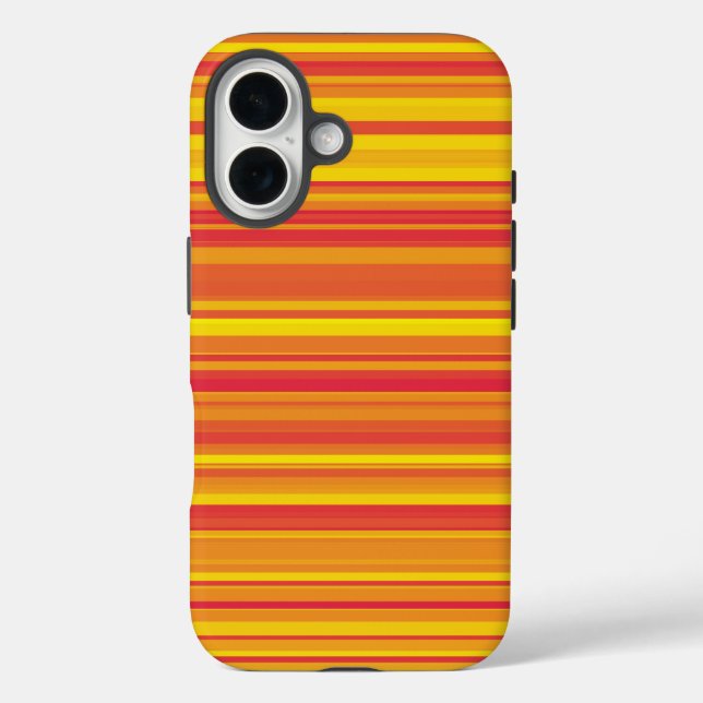 Orange Red Yellow Stripes Case-Mate iPhone Case (Back)