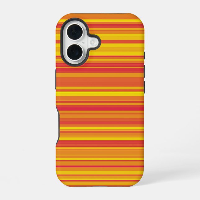 Orange Red Yellow Stripes Iphone Case (Back)
