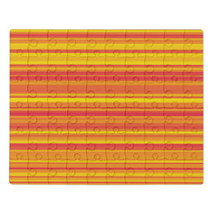 Orange Red Yellow Stripes Jigsaw Puzzle