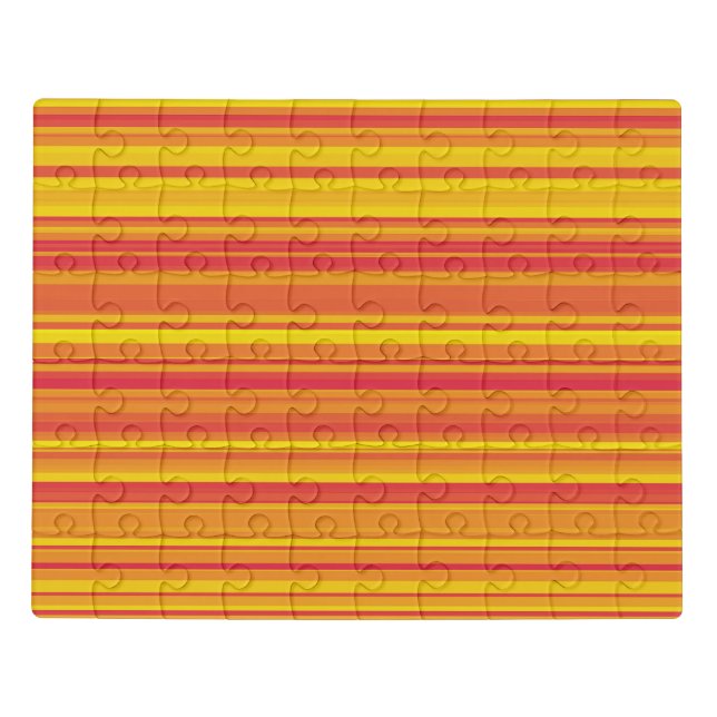 Orange Red Yellow Stripes Jigsaw Puzzle (Puzzle Horizontal)