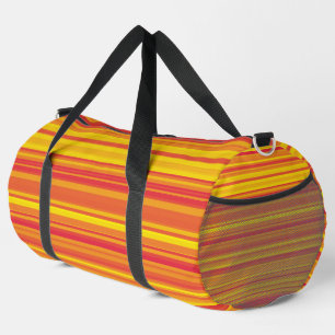 Orange Red Yellow Stripes Large Duffle Bag
