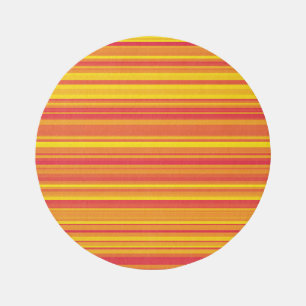 Orange Red Yellow Stripes Outdoor Rug