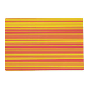 Orange Red Yellow Stripes Placemat
