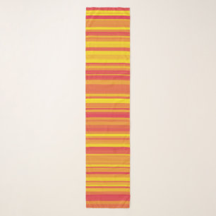 Orange Red Yellow Stripes Scarf