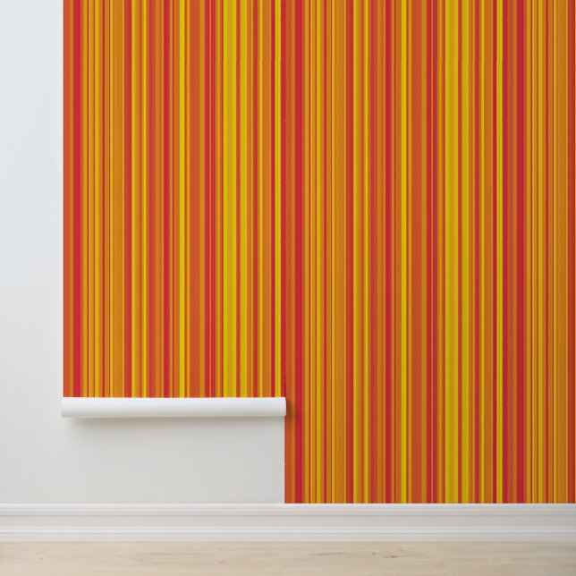 Orange Red Yellow Stripes Wallpaper (Application)