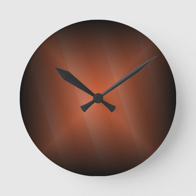Orange Reflection Round Clock (Front)