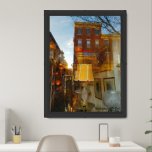 Orange reflections on the streets of Philadelphia Framed Art