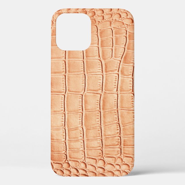 Orange Reptile Leather Texture Design Case-Mate iPhone Case (Back)