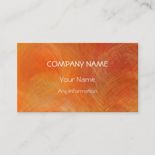 Customizable Orange Retro Abstract Painting 12 Business Card Template
