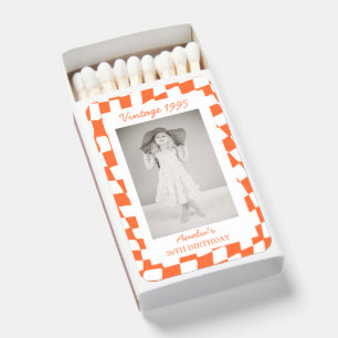 Orange retro background Vintage Photo Birthday  Matchboxes