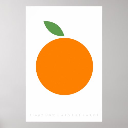 Orange Retro Poster 60s 70s Quote