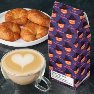 Orange Retro Pumpkin Happy Halloween Roasted Coffee
