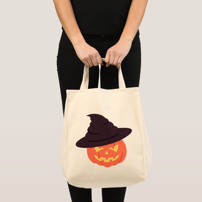Orange Retro Pumpkin Tote Bag – Vintage-Inspired  (Front (Product))