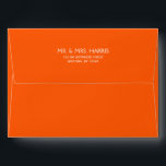 Orange Return Address A7 Envelope<br><div class="desc">Orange return address A7 envelopes. Perfect for a Bat Mitzvah,  baby shower or boy birthday.</div>