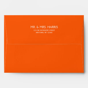 Orange Return Address A7 Envelope