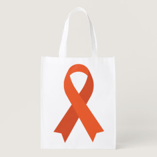 Orange Ribbon ADHD MS Awareness Grocery Bag