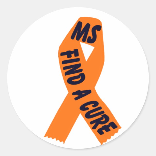 Orange Ribbon Awareness, Sticker (Front)