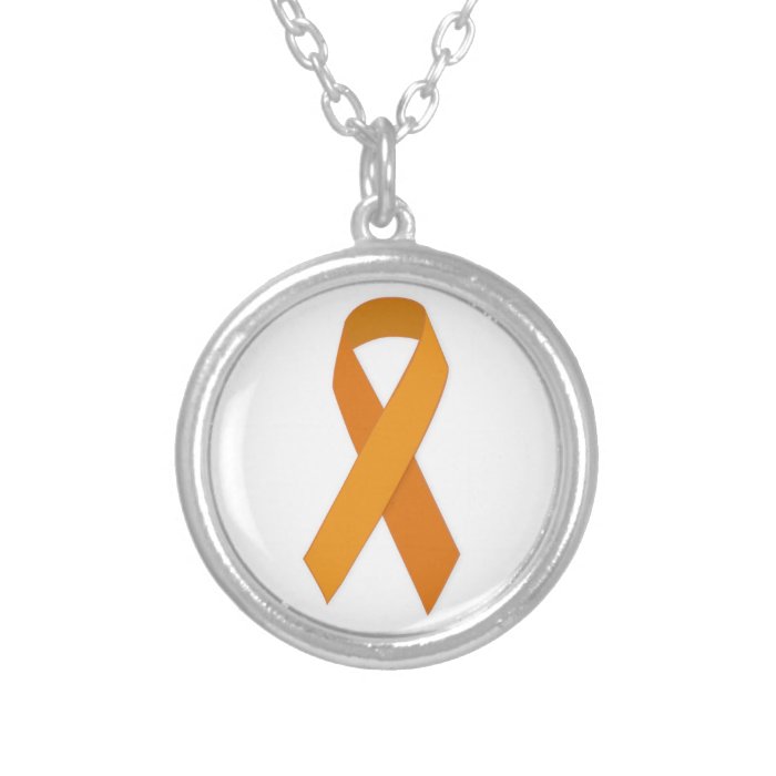 ORANGE RIBBON CAUSES ANIMALS MOTIVATIONAL SUPPORT NECKLACES