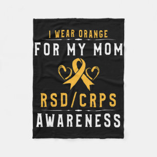 Orange Ribbon Crpsrsd Awareness For Mom Daughter S Fleece Blanket