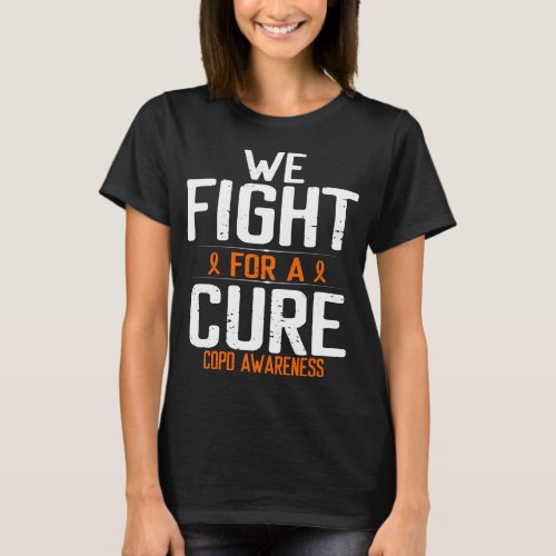 Orange Ribbon  Cure Lung Disease COPD Awareness T_Shirt