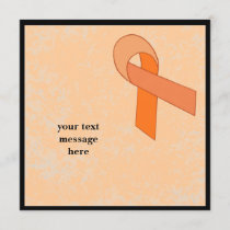 orange ribbon event invitation